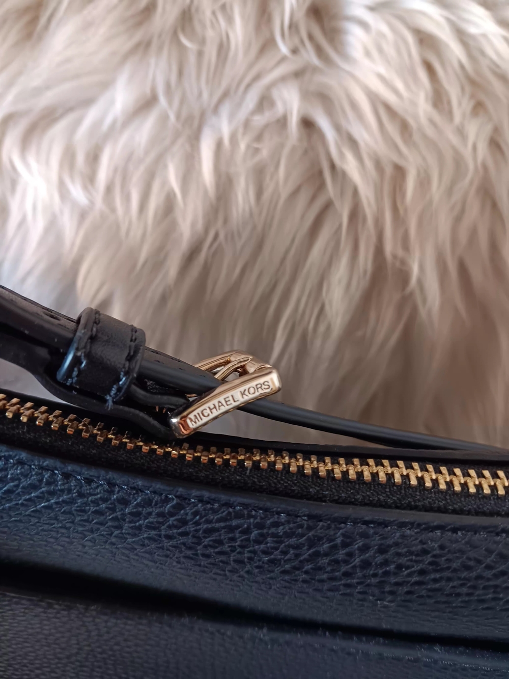 Michael Kors Black Leather Crescent Crossbody Bag - Picture 5 of 9